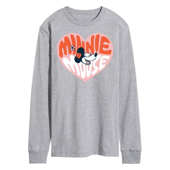 Disney - Minnie Mouse - Retro Heart - Men's Long Sleeve T-Shirt