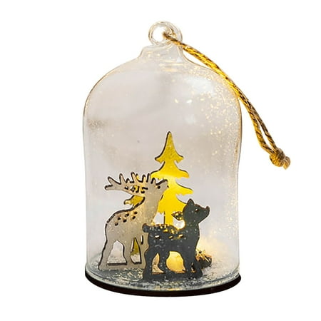

Christmas Pendant Christmas Desktop Atmosphere Decoration Glowing Glass Night Lights Christmas Tree Decoration Pendant Christmas Ornaments