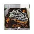 thumbnail image 6 of Halloween Decor Blanket: Soft, Primitive, Retro & Cute Design, All-Season Lightweight Warm Throw for Sofa, Bed, Camping, Travel, Gift, 6 of 12