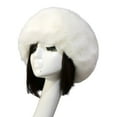 thumbnail image 5 of Deyuer Women Faux Fur Headband Autumn Winter Plush Brimless No Top Soft Fluffy Hat Insulated Winter Accessory.White, 5 of 8