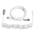 thumbnail image 4 of Gaming Keyboard Cable, Coiled Keyboard Cable  Free TPE One Piece Molding Retractable Stable Nylon Sturdy  for Mechanical Keyboard White, 4 of 7