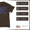 thumbnail image 6 of Blue American Flag Courage Loyalty Honor T-shirt USA Military Proud Veteran's Day Don't Tread on Me Men's Tee, 6 of 7