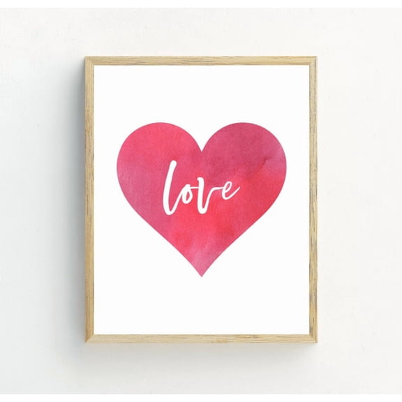 printable wall art, heart poster, valentines day printable, valentines decor, love printable, Interior wall decoration, living room, bedroom, kitchen, frameless 20X30 inches