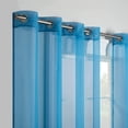 thumbnail image 3 of ECLIPSE Kiara Modern Sheer Voile Light Filtering Grommet Window Curtains for Bedroom (2 Panels), 54 in x 84 in, Blue, 3 of 7