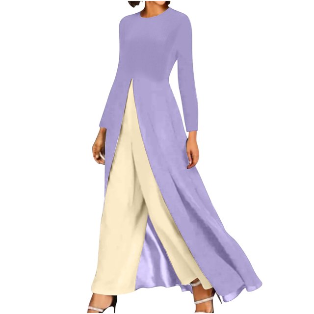 Monos Puntoco para mujer, vestido informal de manga larga con cuello redondo y retazos, mameluco, traje de oficina para mujer, liquidación Puntoco Puntoco-2168