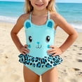 thumbnail image 2 of Miaoju Girls Swimsuit One Piece Size 10 Cute Bow Girls Tankini Swimsuit Quick Drying Cute Printed Bathing Suit Summer Girl's Swimwear with Mesh Cover Ups, 2 of 8