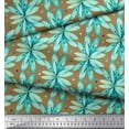 thumbnail image 3 of Soimoi Brown Georgette Viscose Fabric Dots & Petals Floral Printed Craft Fabric by the Yard 42 Inch Wide, 3 of 3