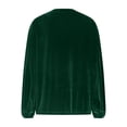 thumbnail image 5 of Plcasen Womens Velvet Tops V Neck Long Sleeve Fall Winter Trendy Dressy Casual Loose Tunic Shirts, 5 of 7