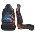 thumbnail image 3 of Sikiie Forest Cool Lion Car Seat Protector 2 Pack Car Seat Cushion Mat, Car Seat Covers for SUV, Truck, Van, 3 of 7
