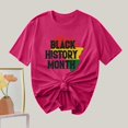 thumbnail image 4 of Camiseta de Cuello Redondo Impresa Nueva Moda Casual de Manga Corta de las Mujeres, Mezcla Ligera de Poliéster para la Primavera, 4 of 6