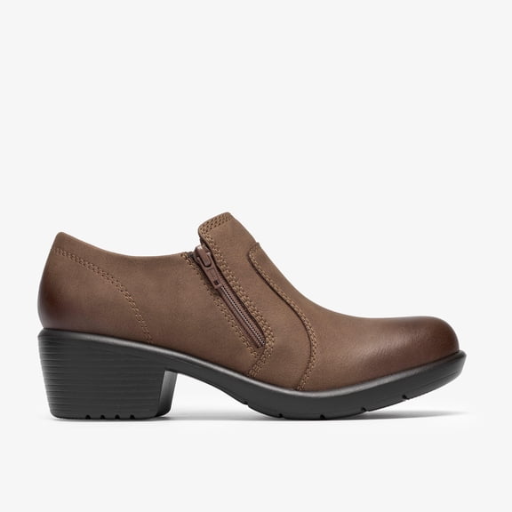 Clarks Womens Kynnzie Zip Slip-Ons