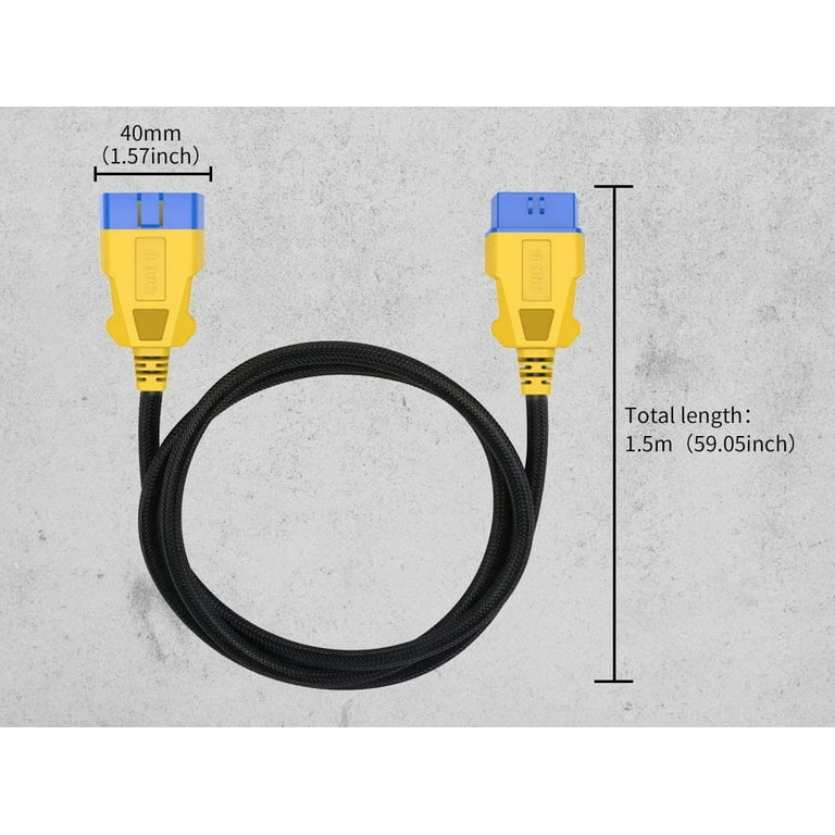 OBD2 16 Pin Male to Female Extension Cable 3FT/100CM