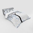 thumbnail image 3 of Ambesonne Winter Bedding Set 3 Pcs, Tree with Snowflakes, Twin XL, Blue Black White, 3 of 3