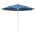 thumbnail image 1 of 11 Marché de Fibre de Verre Umbrella Col Inclinable DV Mat Blanc/oléfine/bleu Givre, 1 of 4
