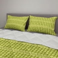 thumbnail image 2 of Vibrant Comforter & Sham Bedding Set, Continuous Sketchy Geometric Minimalist Green Tones Print, 3 pcs Duvet Set Microfiber Filling Quilt, 5 Sizes, Avocado Green, by Ambesonne, 2 of 4