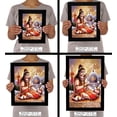thumbnail image 7 of IBA Indianbeautifulart Lord Shiva Picture Frame Religious Poster Black Wall Frame Deity Photo Frame Wall Decor&nbsp;For Home/ Office/ Temple-6 x 8 Inches, 7 of 7