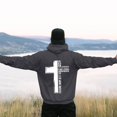 thumbnail image 2 of Wyzesi Oversized Sweatshirts Plus Size Male Long Sleeve Hooded Sweatshirt Solid Color Back Print Sweatshirt, 2 of 5
