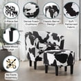 thumbnail image 3 of Convenience Concepts Take a Seat Churchill Accent Chair with Ottoman, Black Cow Print, 3 of 6