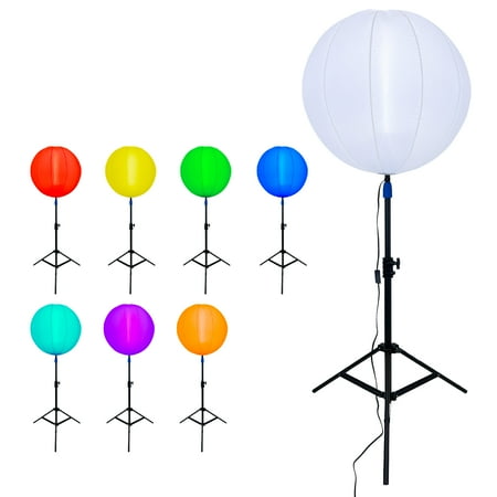 

Balloon Light – 32” Inflatable W/Tripod – Solid White & Bluetooth Controlled Color Changing LED - 7500 Lumens - 75 Watts – 120 Volt – Hanging or Tripod Mounted - Great for Wedding Receptions Work Lig
