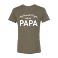 thumbnail image 2 of Wild Bobby My Favorite People Call Me PAPA Father's Day Men Premium Tri Blend Tee, Military Green, Medium, 2 of 5