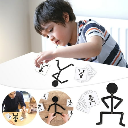 

TMOYZQ Christmas Toys for Baby Girls Boys Children s Area Corner Self-made Sports Action Small Figure Observation Power Limbs Fine Puzzle Game Play Teaching Toys Gift on Clearance