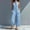 Blue, variant on Chuancc Women's Summer Jumpsuits Boho Wide Leg Overalls Casual Loose Rompers with Pockets 2026 Black L