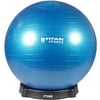 Titan Fitness Blue 65cm Exercise Stability Ball w/ Base Chair Combo Gym Yoga