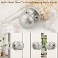 thumbnail image 5 of (5 Pack) knobelite Classic Closet Door Knobs Dummy Door Knob, Individual Non-Turning Dummy Door Knob Single Side, Satin Nickel Interior Door Knobs, Easy Installation, 5 of 5