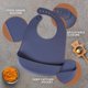thumbnail image 3 of Baberos de silicona Baby Pick 2 unidades impermeables y libres de BPA color azul pizarra, 3 of 7