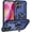 Blue, variant on MYKOMI Compatible with Apple iPhone 16E Case SE 4 Phone Cover with Finger Ring Holder Kickstand Military Grade Shockproof Heavy Duty Protective Cover for iPhone 16e / SE 2025