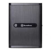 Silver Stone Technologies DS380B Rackmount Storage Server Chassis Premium Mini-ITX DTX Small Form Factor NAS Computer Cases - Black