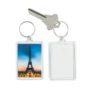 Paris Theme Pic Frame Key Chain - Party Favors - 12 Pieces