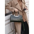 thumbnail image 5 of Genuine Cowhide Leather Women Satchel,Crocodile Embossed Crossbody Shoulder Handbag, 5 of 7