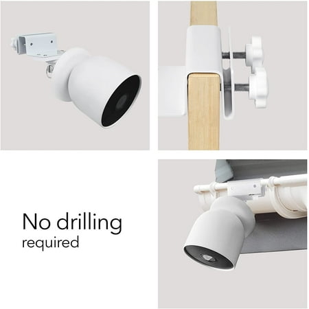 Wasserstein - Gutter Mount for Google Nest Cam (Battery) - White