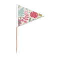 thumbnail image 1 of Painted Flowers  Paint Toothpick Triangle Cupcake Toppers Flag, 1 of 3