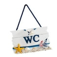 thumbnail image 4 of WC Cartel Señal Baño Placa Decorativa Puerta Colgante con Diseño Mediterráneo Hecho a Mano en MDF y Resina Adecuado para Hogar Restaurante Oficina Cafetería Hotel Hostal Estrella de mar, 4 of 9