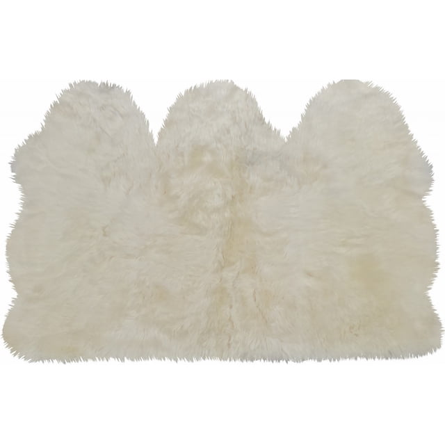 homeroots home decor 388534 3' x 5' Golden Natural Sheepskin Area Rug