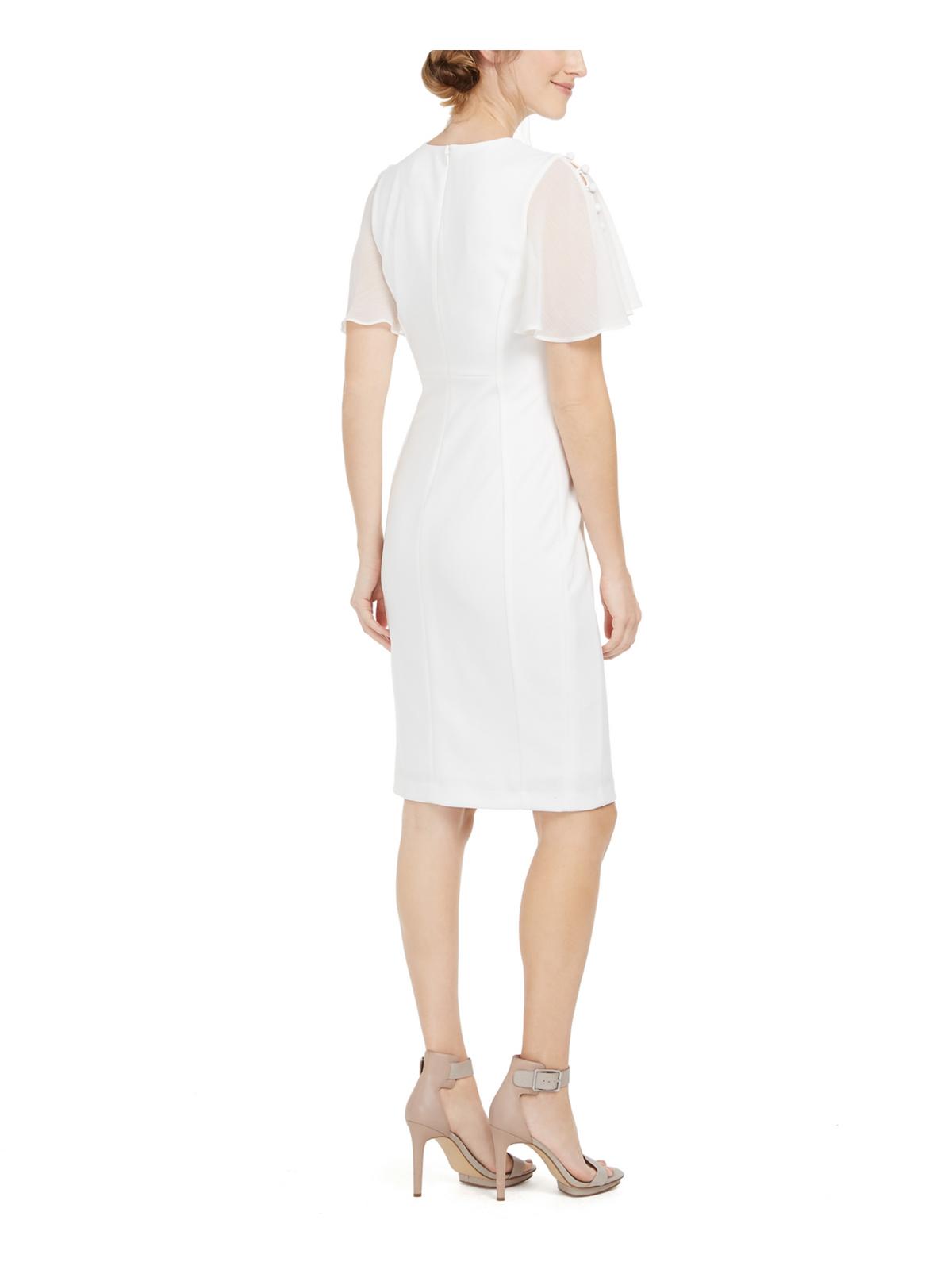 Calvin Klein Womens Crepe Chiffon Sheath Dress - Walmart.com