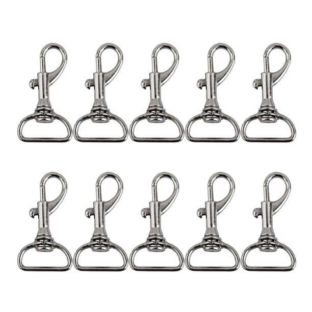 10pc Metal Swivel Snap Hooks DIY Key Chain 40x23mm 