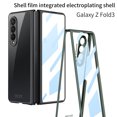 thumbnail image 4 of Case for Samsung Galaxy Z Fold 3 5G, Electroplating Shell with Tempered Film,All-inclusive Protection Thin and Light Shockproof Clear Phone Cover For Samsung Galaxy Z Fold 3 5G,Black, 4 of 7