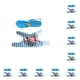 thumbnail image 3 of Greeniant y juguetón arnés para hámster para mascotas adorables: cómodo y seguro, fácil de cuidar, arnés con correa, arnés de conejo, tiras azules XS, 1 10Conjunto, 3 of 6