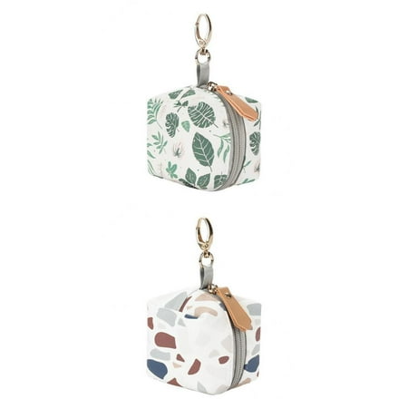 LeeQinersw 2x Impervious Useful Baby Pacifier Bag Snap Handle Dustproof waterproof Home