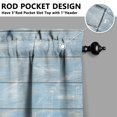 thumbnail image 5 of Vintage Teal Wood Grain Kitchen Curtains and Valances Set - 3 Piece Kitchen Curtains Sets with Valance for Windows Rod Pocket Machine Washable Kitchen Decor Decorations (54"x18"+2x27.5"x24"), 5 of 6