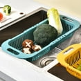 thumbnail image 3 of Basket Kitchen Sink Colander, Multipurpose Strainer Basket For Kitchen Dish Cups, Adjustable Sink Storage Rack For Vegetables Fruits Tableware Draining Organizer, 3 of 4