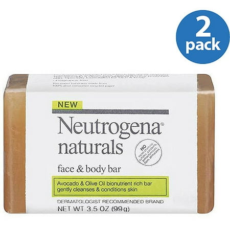Neutrogena Naturals Face & Body Bar, 3.5 oz (Pack of 2)