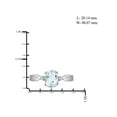 thumbnail image 3 of JewelersClub 0.925 Sterling Silver Aquamarine White Diamond Accent Gemstone Ring, 1.15 Carat, 3 of 4