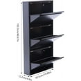 thumbnail image 6 of MONIPA Gray 3 Drawer Shoe Storage Cabinet Wall Mounted Metal Shoe Cabinet for Entryway, Hallway, and Corridor, Holds 9 Pair Shoes, 6 of 9