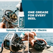 ReelX Fishing Reel Grease, Marine-Grade Anti-Rust Lubricant for Bearings, Spinning, Baitcasting, Spincast, Fly, Trolling & Electric Reels, Corrosion Prevention & Control, 1 oz with Applicator Tip