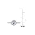 thumbnail image 2 of 1.25 Carat (Ctw) Lab-Created Round-Cut Moissanite Halo Engagement Ring in Sterling Silver for Women, 2 of 5