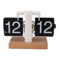 thumbnail image 2 of Vintage Retro Flip Clock with Wood Base Stable Placement for Living Room, Office, 2 of 7